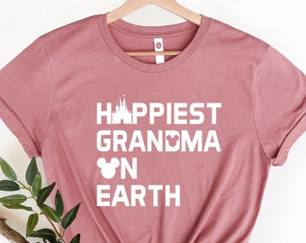 Happiest Grandma on Earth, Mother's Day Shirt, Grandma Love, Mom vs Grandma, Grandma Shirt, Mom Shirt, Disney With Grandmother
