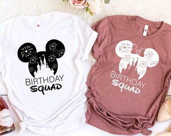 Birthday Squad Shirt, Birthday Party Tee, Disney Birthday Squad, Disney Couple Shirt, Disney Birthday Trip Shirt, Birthday Squad Tee
