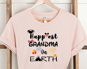 Happiest Grandma on Earth, Mother's Day Shirt, Grandma Love, Mom vs Grandma, Grandma Shirt, Mom Shirt, Disney With Grandmother