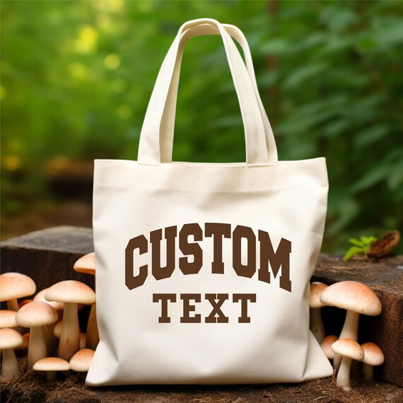 Personalized Tote Bag Gift for Mom Custom Tote Bags Promotional Tote Bag Your Text Image trade Show Gift Bag custom Shopper shopping Bags Etsy