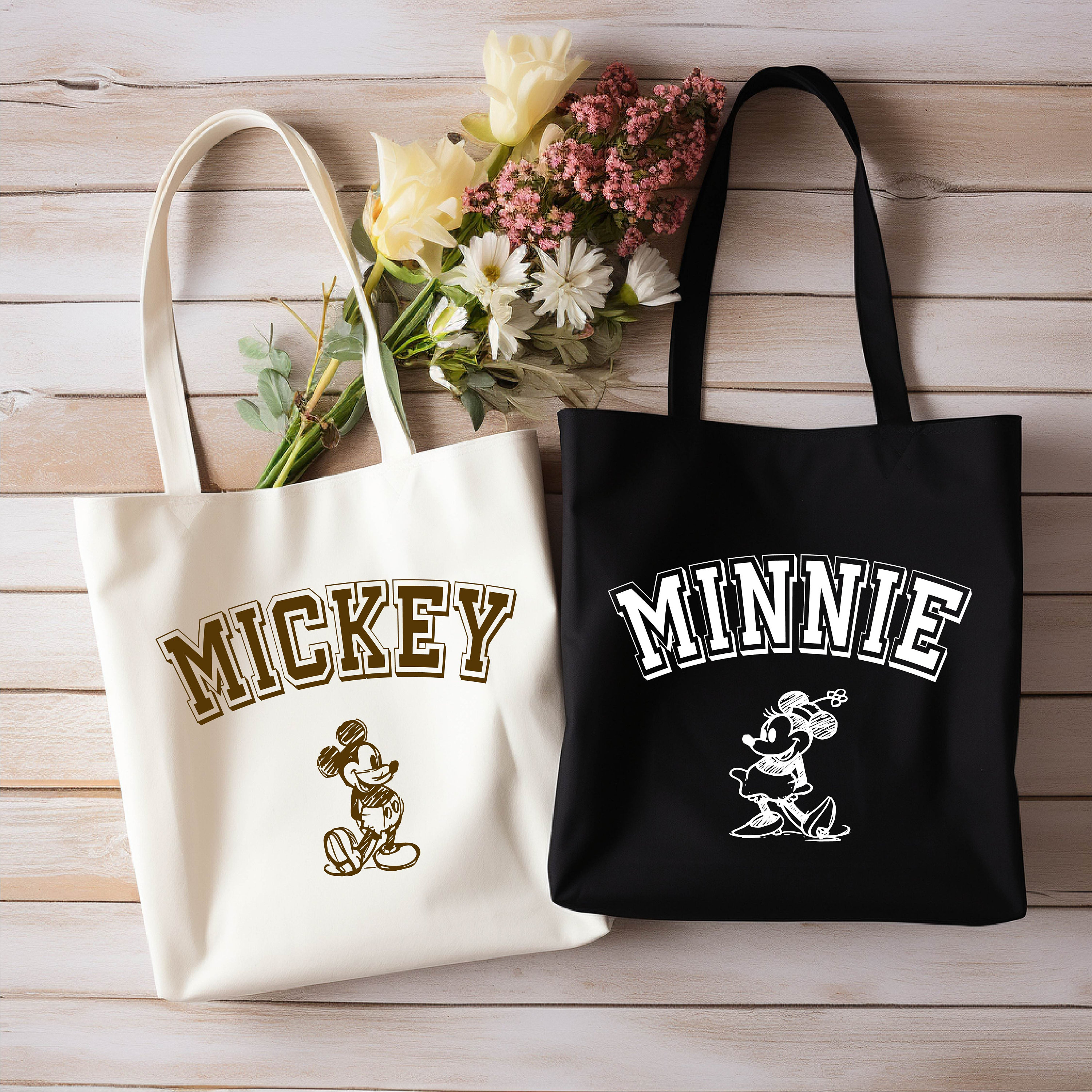 ディズニー ヴィンテージ ミッキー＆ミニー キャンバス トートバッグ
