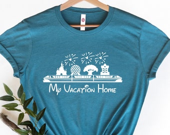 Shirt My Vacation Home, Meet Me at My Happy Place-shirt, Disney Trip-shirts, Summer Vibes-shirt, zomershirts dames, Disney Beach-shirt.