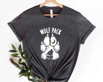 Wolf Pack Graphic Tee: Matchande bomullst-shirt för hela familjen