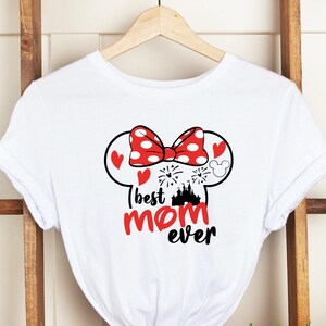 Best Mom Ever Shirt, Disney Cute Minnie Mouse Shirt, Disneyland With My Mom, Gift For Moms, Women V-Neck Tee, Mommy and Me, My Awesome Mommy