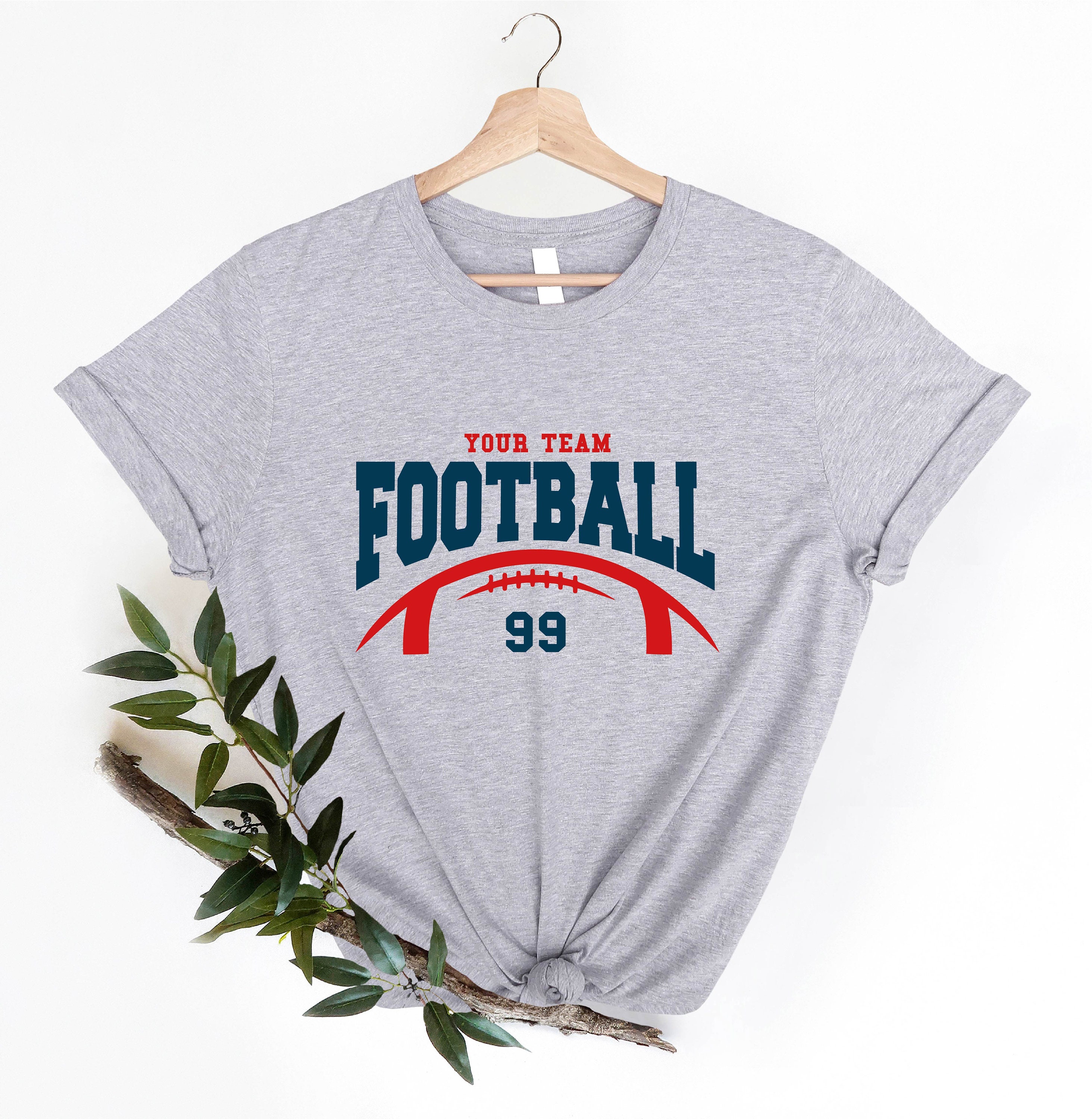 Camiseta personalizada para a temporada de futebol do seu time, camiseta personalizada com seu nome e número, camisa de jogo de futebol para homens/mulheres, presente de aniversário, mãe do futebol