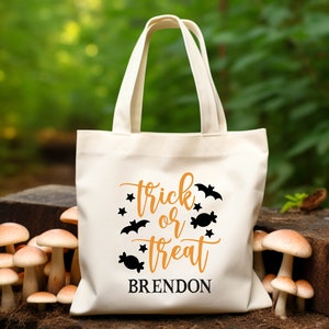 Sac personnalisé de bonbons ou de bonbons d'Halloween : sac de bonbons personnalisé