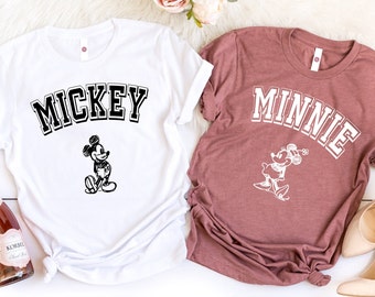 Minnie Mickey Matching Shirt, Couple Disney Shirt, Matching Tee, Disneyland Apparel, Gift Idea For Couples, Couple Shirts, Custom Tee,