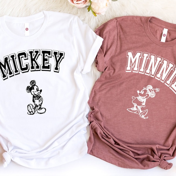 Minnie Mickey Matching Couple Shirt: Disneyland Apparel