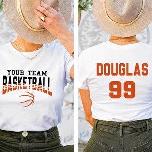 Personalized Your Team Basketball Season T-shirt, Custom Your Name Number Shirt, Basketball Game Shirt For Men/Women Birthday,Basketball Mom