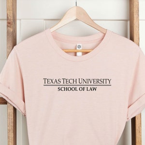 Texas Tech University School of Law Shirt, Custom University Name Tee,  Personalized University Shirt, Your University Tee,Personalized Gift