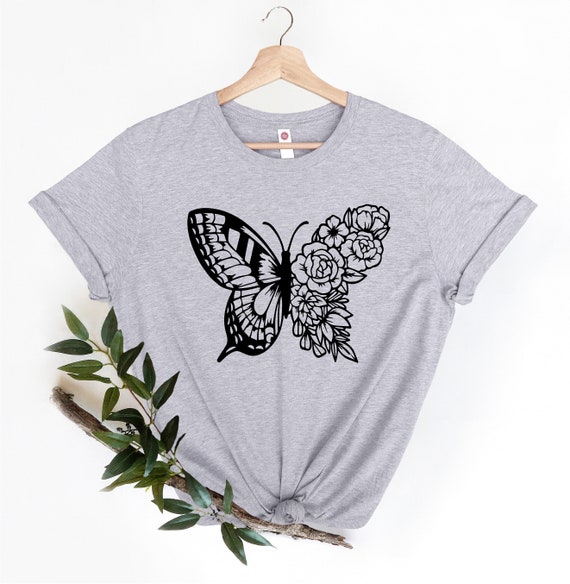 white shirt with butterfly