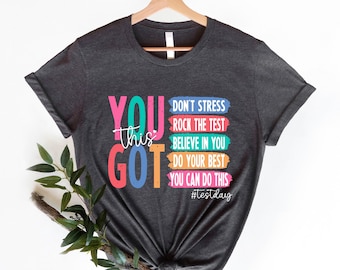 Camiseta "Tú puedes con este examen": Camiseta motivacional para profesores