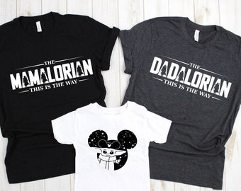 The Dadalorian & Mamalorian Star Wars Family T-Shirt