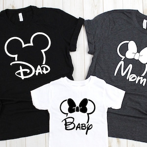 Mom Dad Baby Shirt, Disney Family Matching Shirt, Magical World, Gift For Family, Disney Adventure, Trend Apparel, Custom Tee,