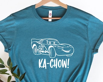 Ka Chow T Shirt, Disney Cars Shirt, Lightning McQueen Tee, Piston Cup Contenders Shirt, Birthday Gift, Children's Favorite Character T Shirt