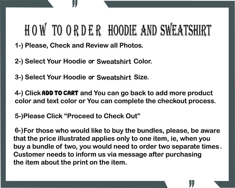 how to order a hoodie and sweatshirt