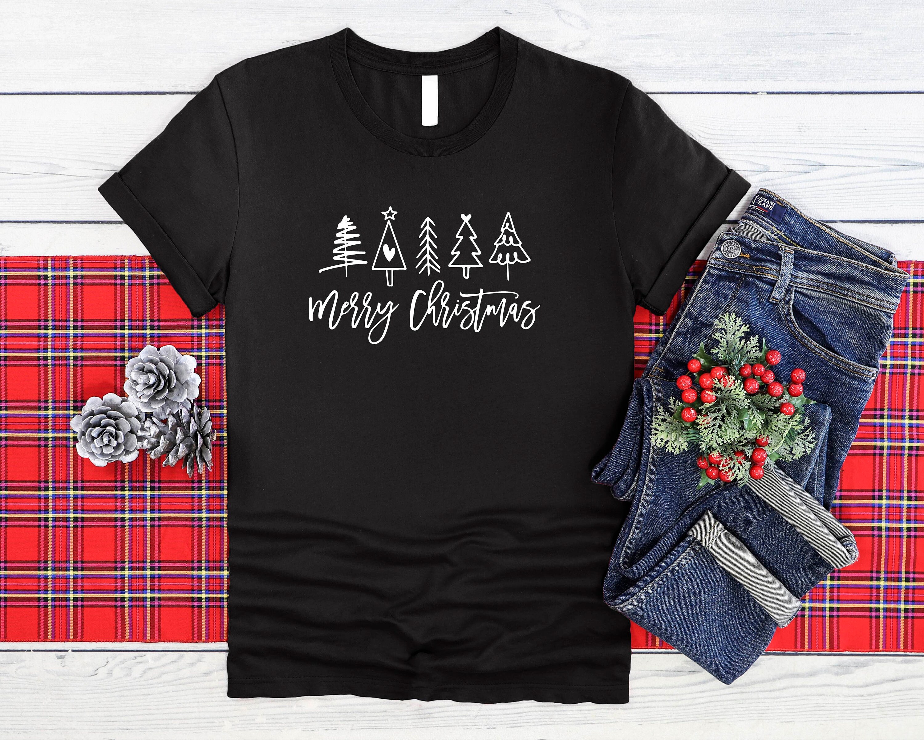 Christmas Trees Shirt, Merry Christmas T-shirt, Christmas