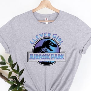 Clever Girl T-shirt, Jurassic Park Distressed Teal Raptor Jurassic Park Shirt, Gift For Men, Graphic Jurassic Park Retro, Gift For Women