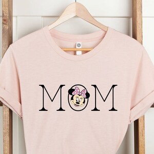 Minnie Mom Shirt, Disney Lover Mom Tee, Mother&#39;s Day Gift Shirt, Cute Mom Day, Disneyland With My Mama, Women V-Neck Size, Mother&#39;s Day Gift
