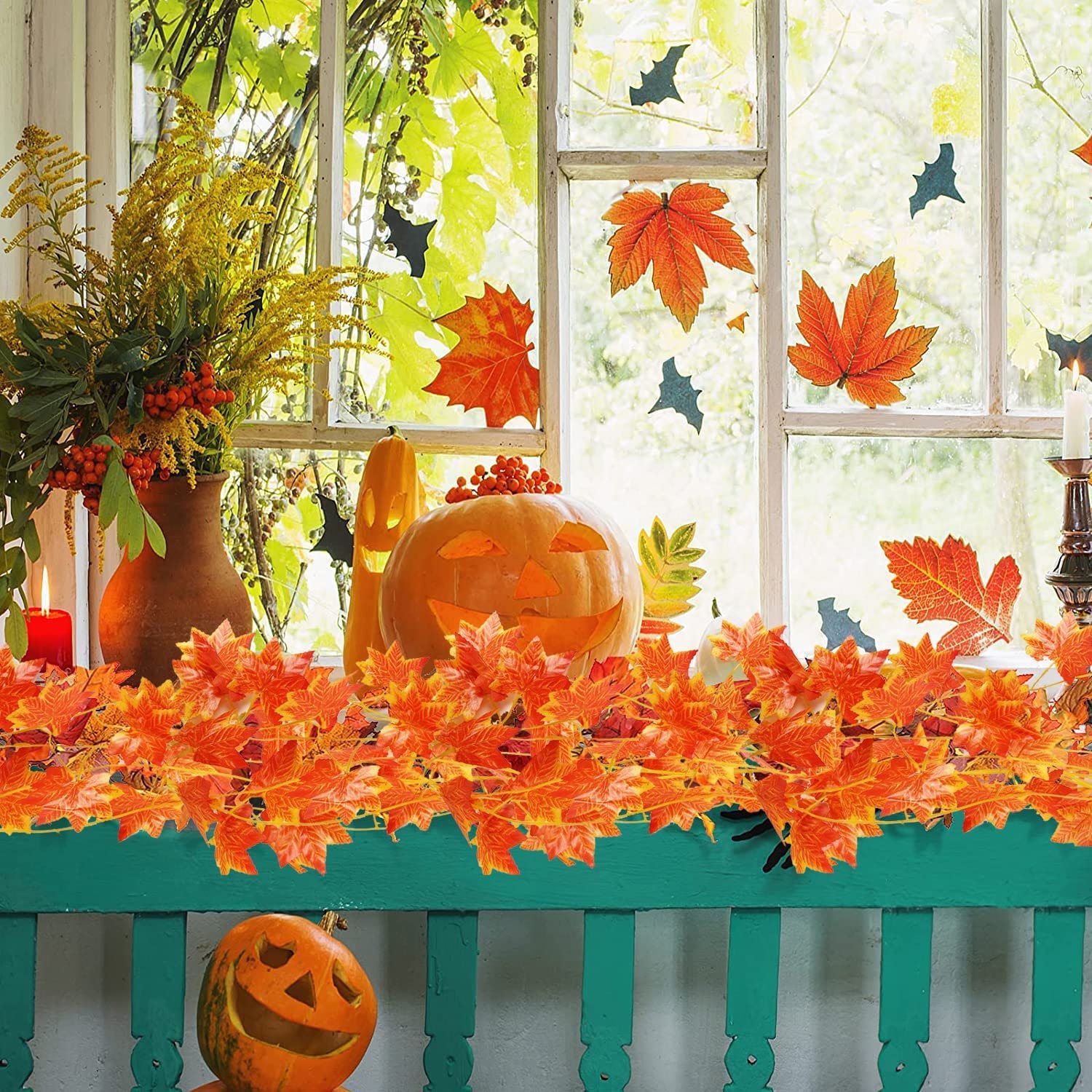 Fake Foliage Autumn Leaves Hanging Fall Vines Artificial Etsy UK