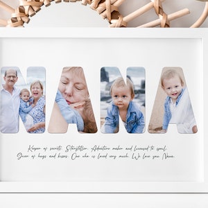 Nana - Personalised Photo Collage / Personalised Gifts / Gifts for Granny / Mother&#39;s Day / Digital Collage