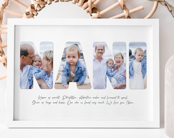 Nani - Personalised Photo Collage / Personalised Gifts / Gifts for Granny / Mother's Day / Digital Collage