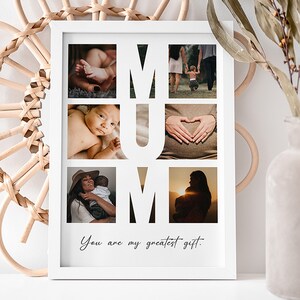 Mum - Name - Personalised Photo Collage / Personalised Gifts / Gifts for Mom / Mother&#39;s Day / Digital Collage