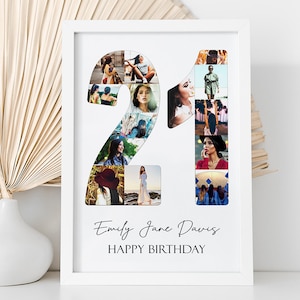 21ST BIRTHDAY - Personalised Photo Collage / Personalised Gifts / Gifts for Birthday’s / Photo Collage Print / Digital Collage