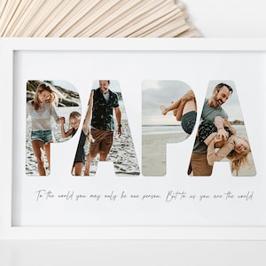 Papa - Personalised Photo Collage / Personalised Gifts / Gifts for Dad / Father&#39;s Day / Digital Collage