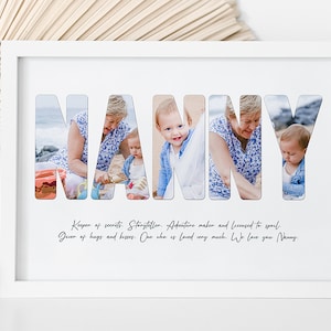 Nanny - Personalised Photo Collage / Personalised Gifts / Gifts for Granny / Mother&#39;s Day / Digital Collage