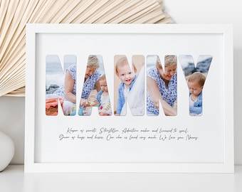 Nanny - Personalised Photo Collage / Personalised Gifts / Gifts for Granny / Mother's Day / Digital Collage