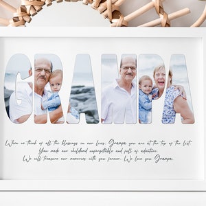 Grampa - Personalised Photo Collage / Personalised Gifts / Gifts for Grandpa / Father&#39;s Day / Digital Collage