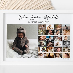 24 Months of Loving you - Personalised Photo Collage / Personalised Gifts / Birthday Gifts / Digital Collage