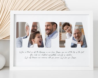 Pappa - Personalised Photo Collage / Personalised Gifts / Gifts for Grandpa / Father's Day / Digital Collage