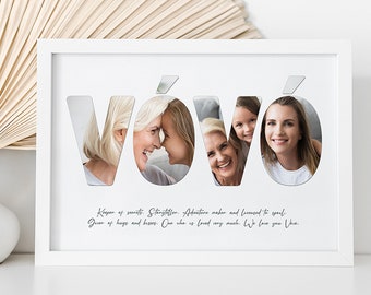 Vóvó - Personalised Photo Collage / Personalised Gifts / Gifts for Granny / Mother's Day / Digital Collage