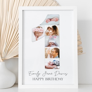1 YEAR OLD - Personalised Photo Collage / Personalised Gifts / 1st Birthday Gift / Photo Collage Print / Digital Collage