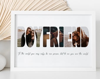 Boyfriend - Personalised Photo Collage / Personalised Gifts / Anniversary Gifts / Digital Collage