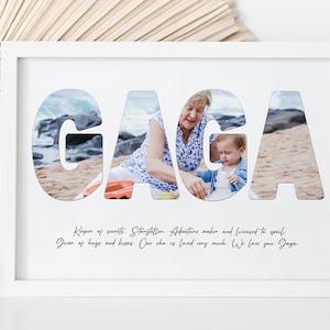 Gaga - Personalised Photo Collage / Personalised Gifts / Gifts for Granny / Mother&#39;s Day / Digital Collage