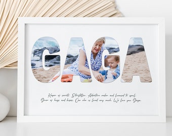 Gaga - Personalised Photo Collage / Personalised Gifts / Gifts for Granny / Mother's Day / Digital Collage