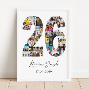 26th Birthday Photo Collage Template | Canva Editable | Printable Gift for 26th Birthday | Instant Download
