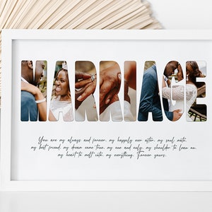 Marriage - Personalised Photo Collage / Personalised Gifts / Anniversary Gifts / Digital Collage