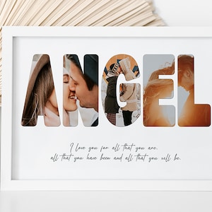 Angel - Personalised Photo Collage / Personalised Gifts / Anniversary Gifts / Digital Collage