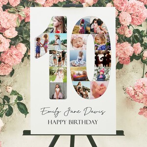 10 YEAR OLD Personalised Photo Collage / Personalised Gifts / Gifts for Birthdays / Photo Collage Print / Digital Collage image 3