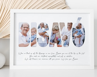Bisavó - Personalised Photo Collage / Personalised Gifts / Gifts for Grandpa / Father's Day / Digital Collage