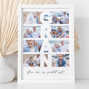 Gran - Name - Personalised Photo Collage / Personalised Gifts / Gifts for Granny / Mother&#39;s Day / Digital Collage