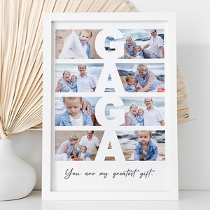 Gaga - Name - Personalised Photo Collage / Personalised Gifts / Gifts for Granny / Mother&#39;s Day / Digital Collage