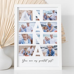 Nana - Name - Personalised Photo Collage / Personalised Gifts / Gifts for Granny / Mother&#39;s Day / Digital Collage
