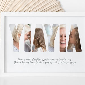 Yiayia - Personalisierte Fotocollage / Personalisierte Geschenke / Geschenke für Oma / Muttertag / Digitale Collage