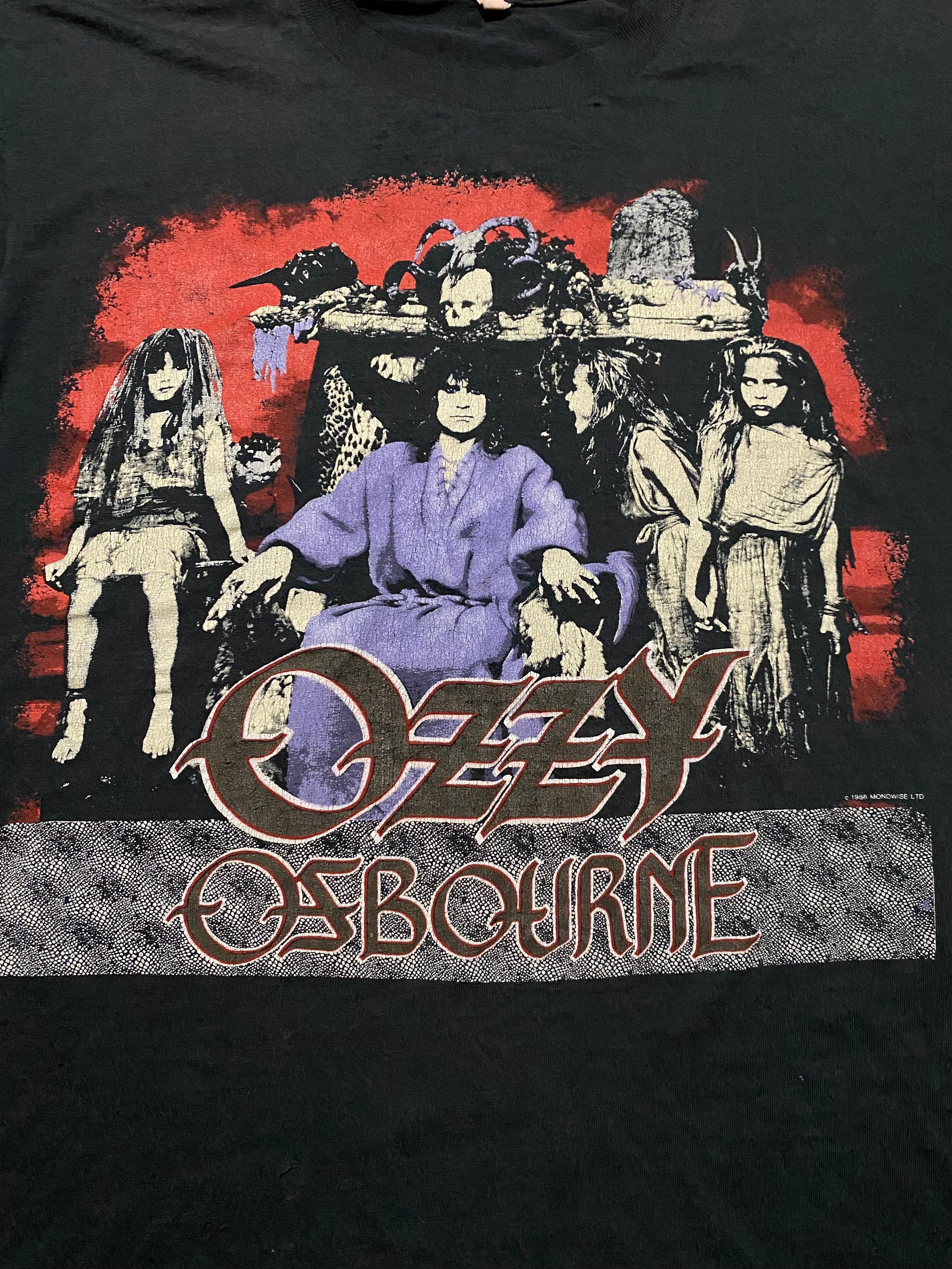 1988-89 OZZY OSBOURNE Vtg Concert Japan Tour Tee Shirt 80s