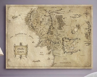 Map Of Middle Earth Isengard Isengard Map | Etsy
